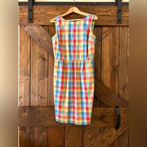 🛍️Too cute! Vintage sheath dress by Liz Claiborne in madras plaid🛍️